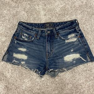 A&F Low Rise Denim Shorts